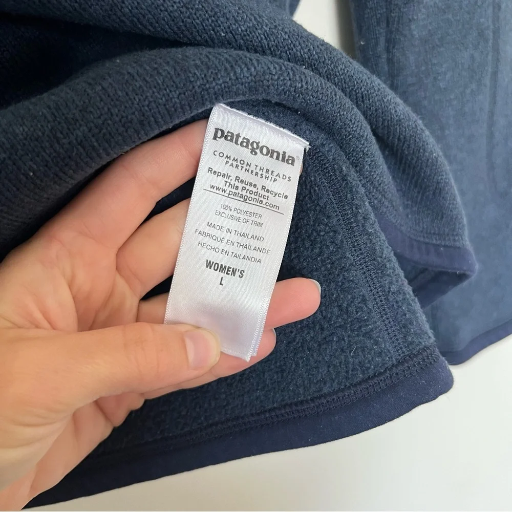 Patagonia Blue Better Sweater Quarter Zip Pullover Sweatshirt - Picture 4 of 5